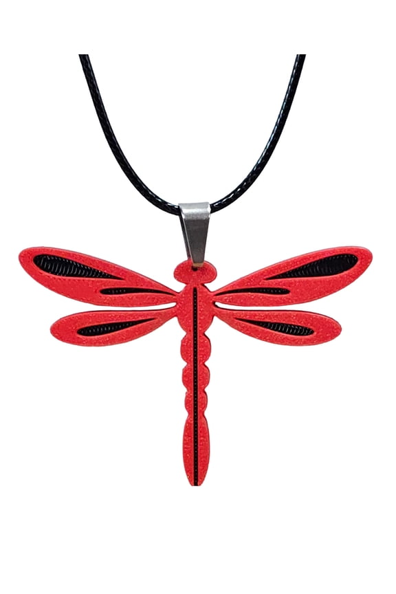 Dragonfly Necklace, Minimalist Pendant with 24-26 Inch Chain