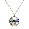 thumbnail image 1 of Dragonfly Necklace Personalized Custom Photo Round Pendant Adjustable Stainless Steel Necklaces with Gift Box for Men Women Mothers Valentine's Jewelry Gift, 1 of 1