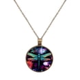 thumbnail image 1 of Dragonfly Necklace Personalized Custom Photo Round Pendant Adjustable Stainless Steel Necklaces with Gift Box for Men Women Mothers Valentine's Jewelry Gift, 1 of 6