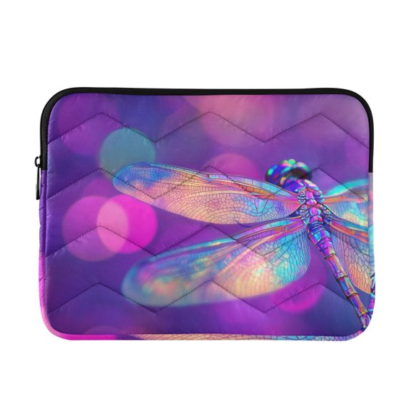 Dragonfly Neon Colored Quilted Laptop Protective Cases Computer Sleeves Tablet Bags Briefcases M