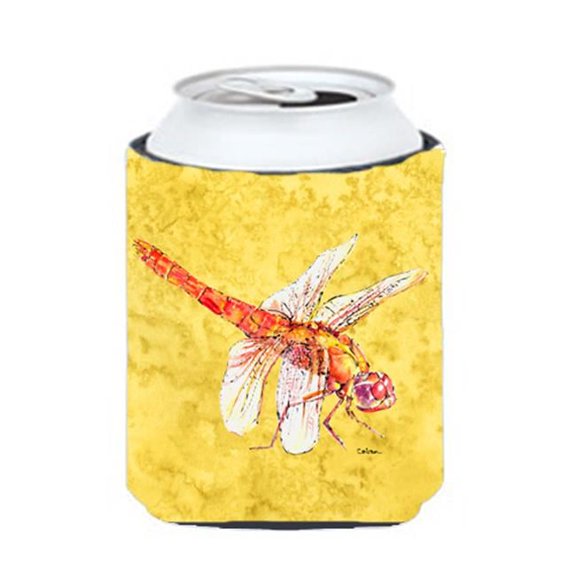 Dragonfly On Yellow Can Or bottle sleeve Hugger - 12 oz.