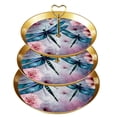 thumbnail image 1 of Dragonfly Party Decor Plastic Discs Iron Pillars Dessert Table Centerpiece 32cm Height Plates 21cm 24cm 27cm, 1 of 6