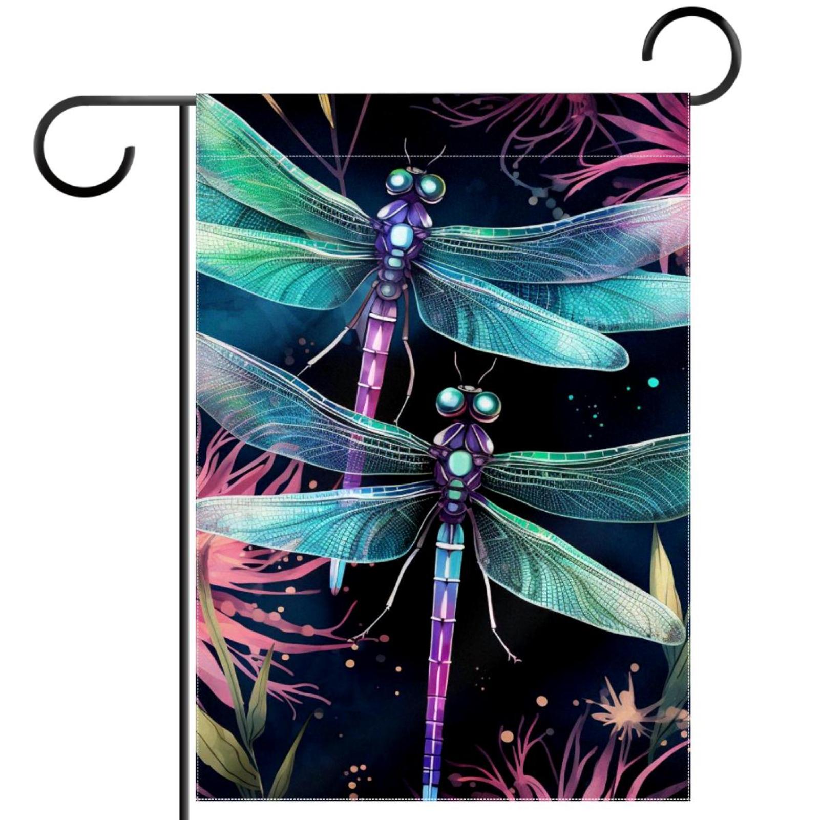 Dragonfly Pattern Garden Banners Outdoor Flags for All Seasons