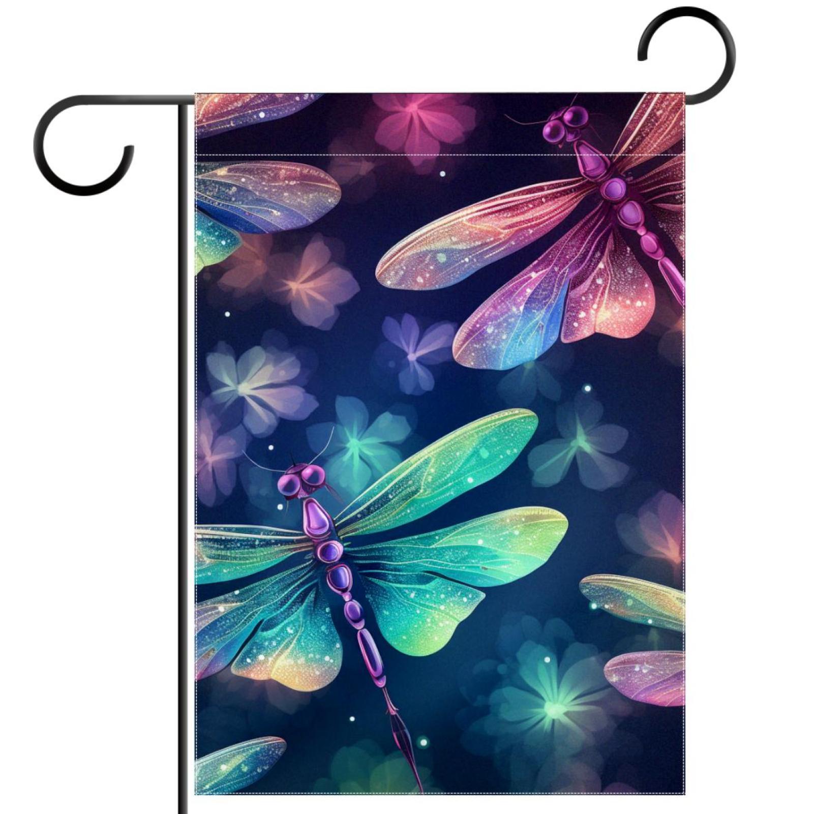 Dragonfly Pattern Garden Banners Outdoor Flags for All Seasons