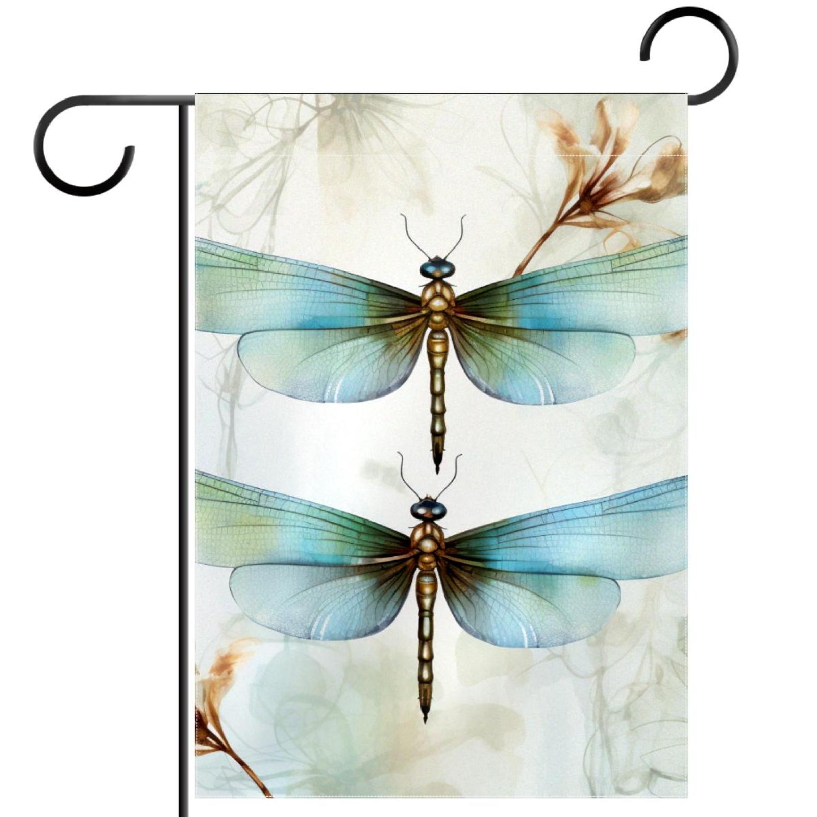 Dragonfly Pattern Garden Banners Outdoor Flags for All Seasons