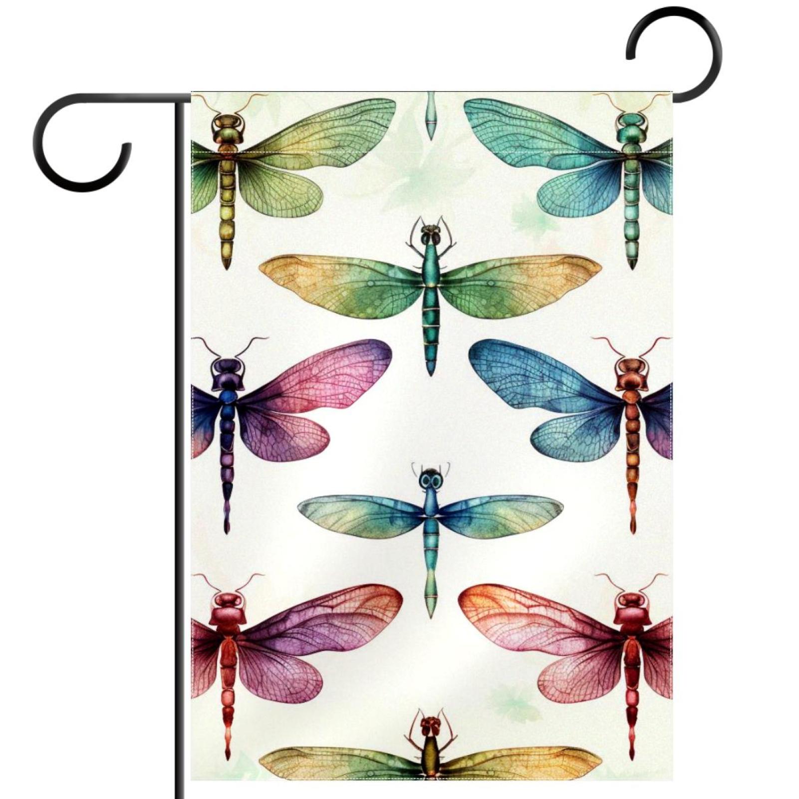 Dragonfly Pattern Garden Banners Outdoor Flags for All Seasons