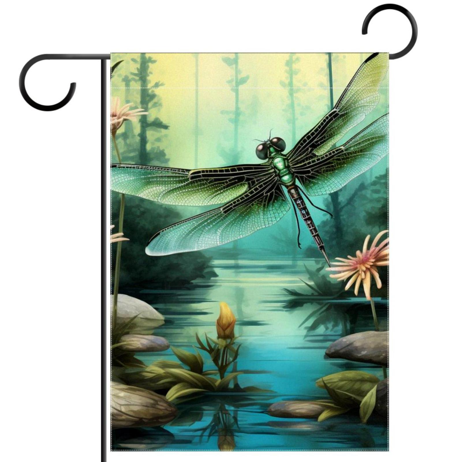 Dragonfly Pattern Garden Banners Outdoor Flags for All Seasons