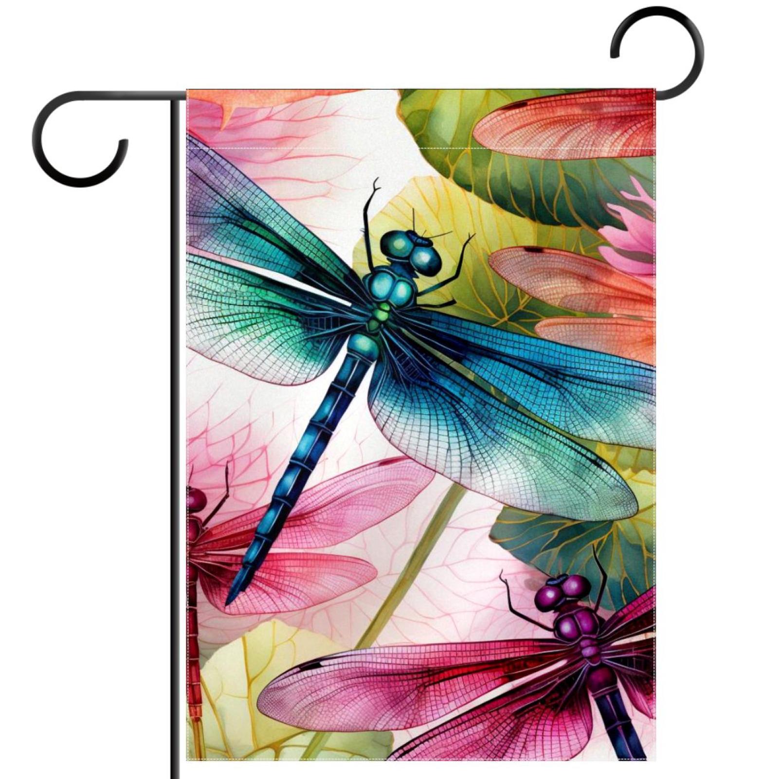 Dragonfly Pattern Garden Banners Outdoor Flags for All Seasons
