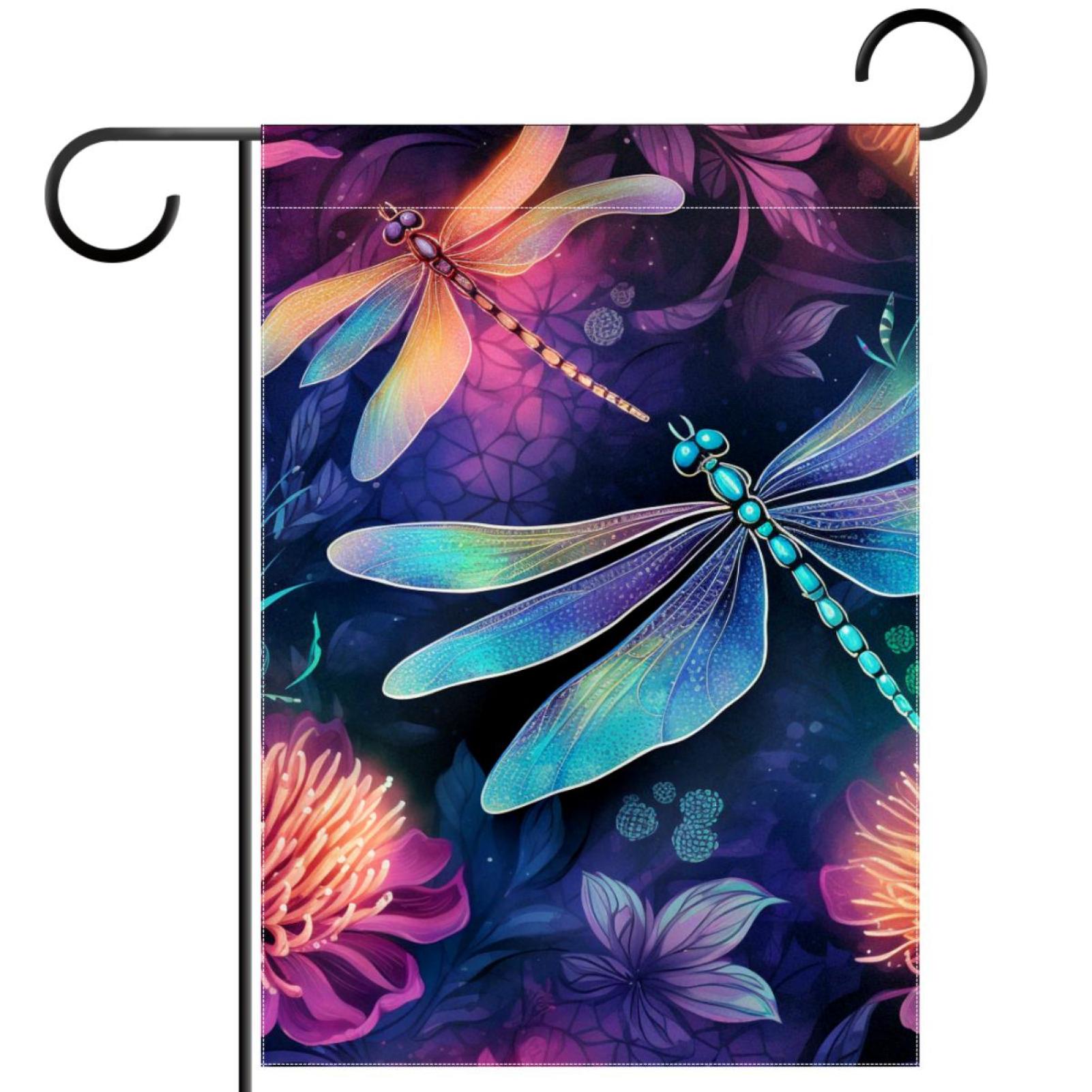 Dragonfly Pattern Garden Banners Outdoor Flags for All Seasons