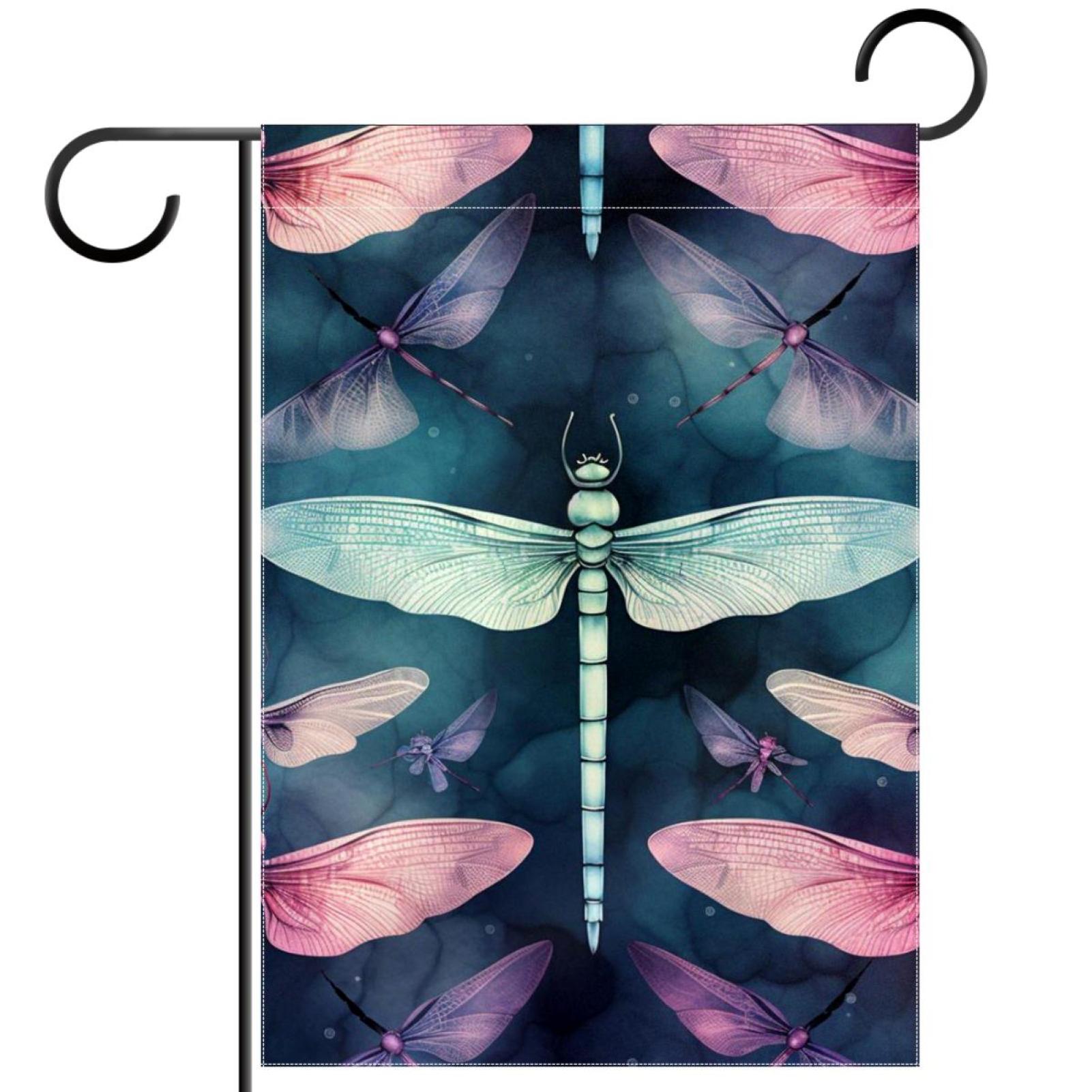 Dragonfly Pattern Garden Banners Outdoor Flags for All Seasons