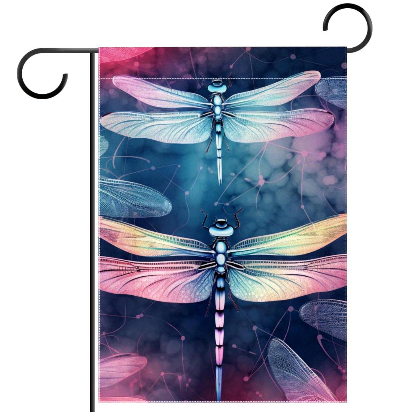 Dragonfly Pattern Garden Banners Outdoor Flags for All Seasons