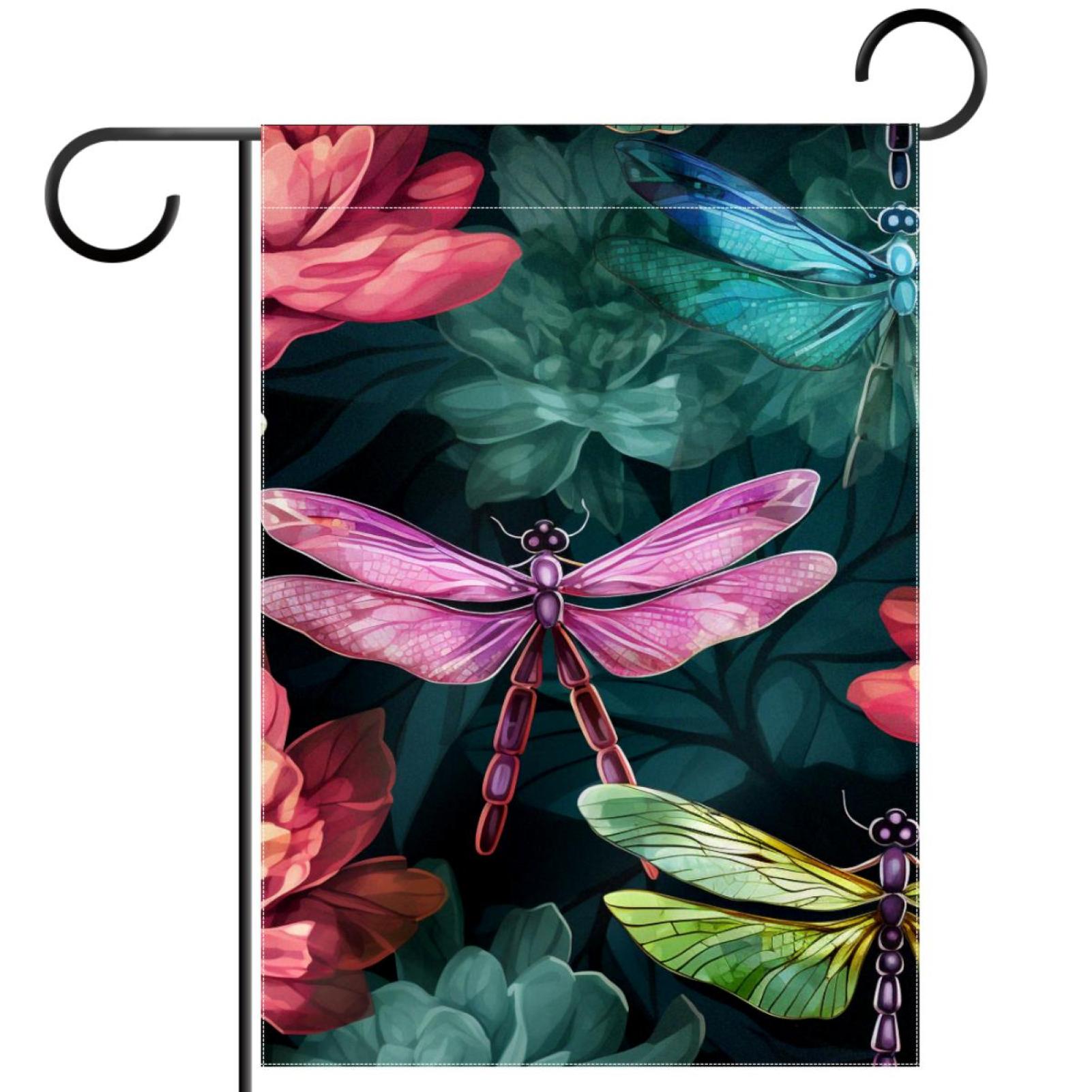 Dragonfly Pattern Garden Banners Outdoor Flags for All Seasons