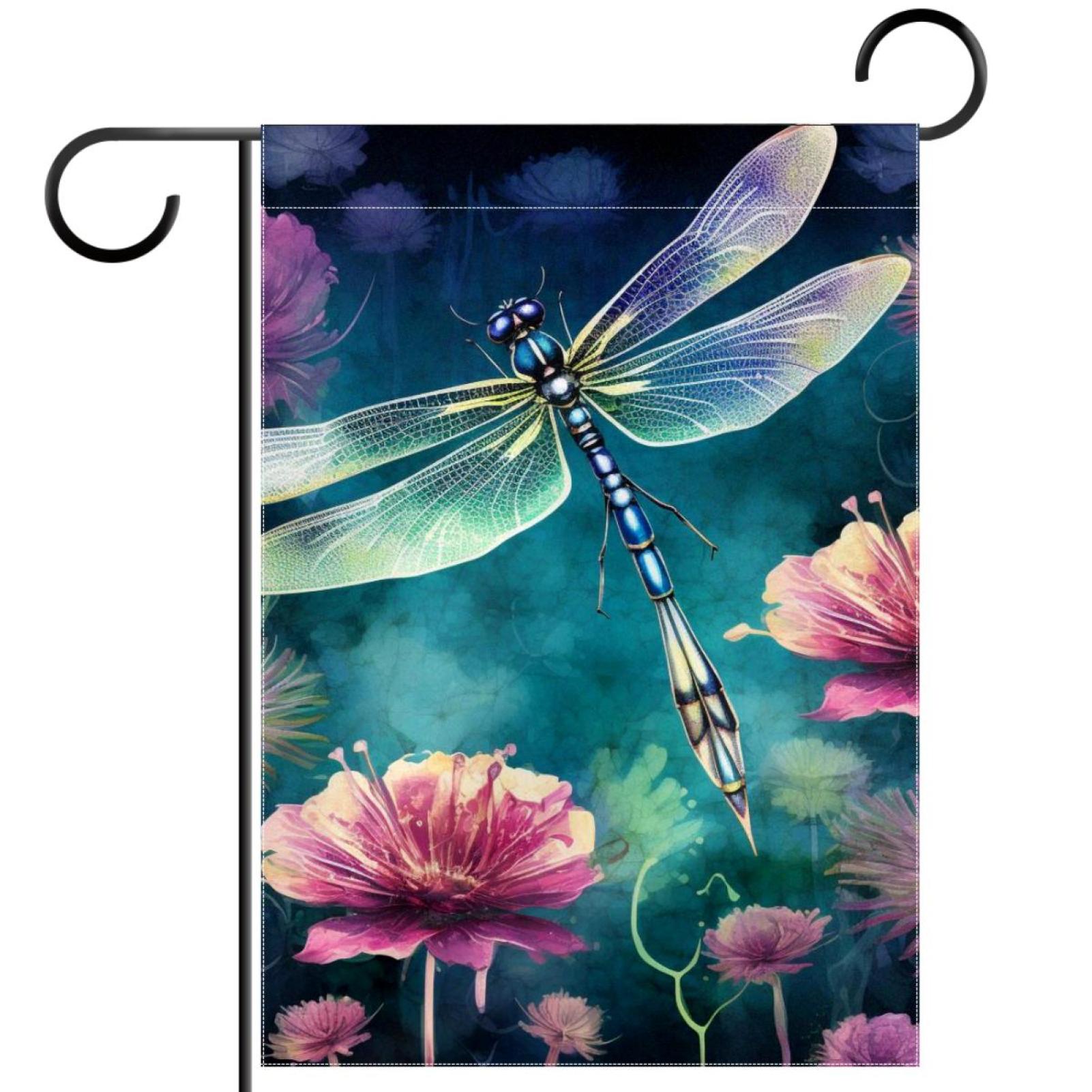 Dragonfly Pattern Garden Banners Outdoor Flags for All Seasons
