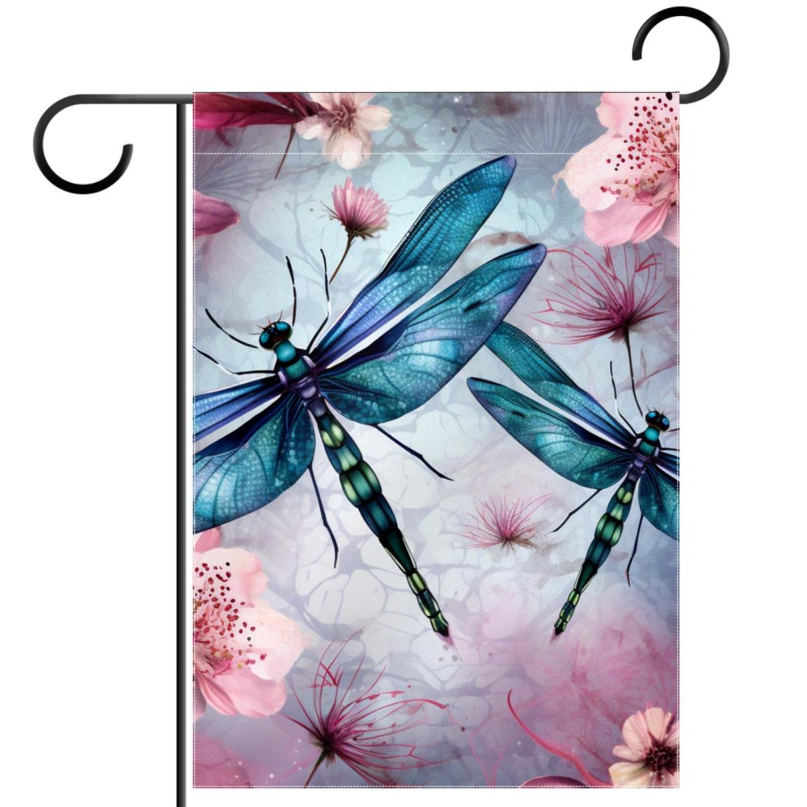 Dragonfly Pattern Garden Banners Outdoor Flags for All Seasons