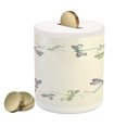 thumbnail image 1 of Dragonfly Piggy Bank, Dragonflies in Circular Formation Hand Drawn Woodland Animals with Retro Effect, Ceramic Coin Bank Money Box for Cash Saving, 3.6" X 3.2", Multicolor, by Ambesonne, 1 of 4