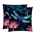 thumbnail image 1 of Dragonfly Pillow Covers and Throw Pillow Inserts - Set of 2, Available in 16x16, 18x18, and 20x20 Inches, Featuring Unique Patterns for Home Decor, 1 of 6