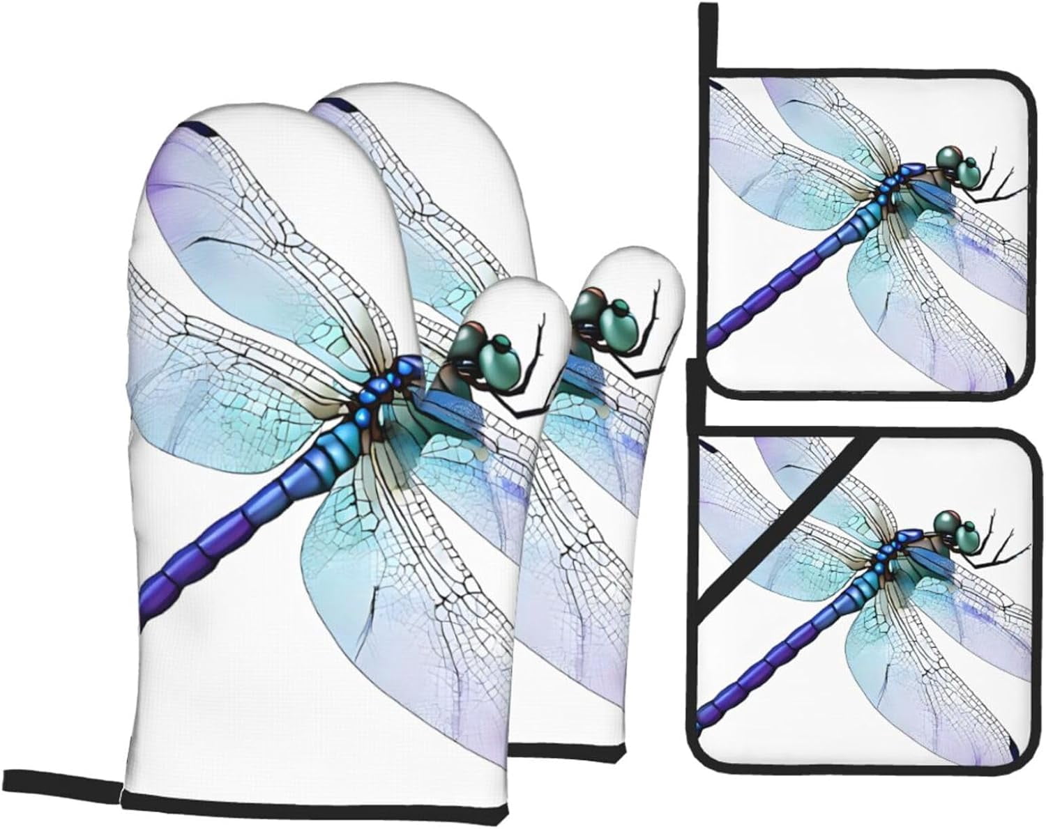 Aazon.co: Ushroo Forest Oven Itts And Pot Holders Sets Wildflowers - View #6