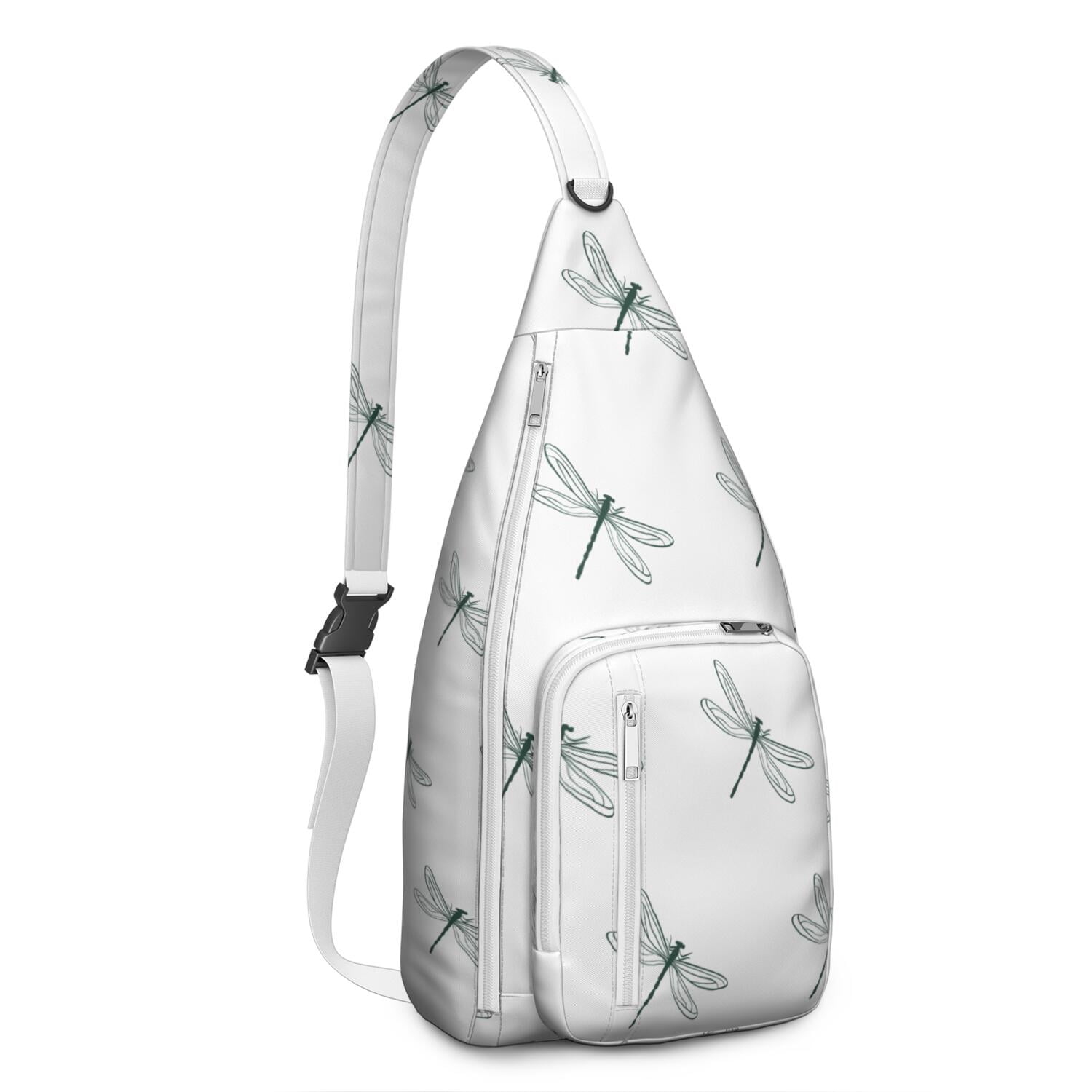 Dragonfly Print Sling Bag - Nature Inspired Crossbody Backpack for Women & Men, Water-Resistant Shoulder Daypack (Insect Lovers Design, Lightweight & Durable)