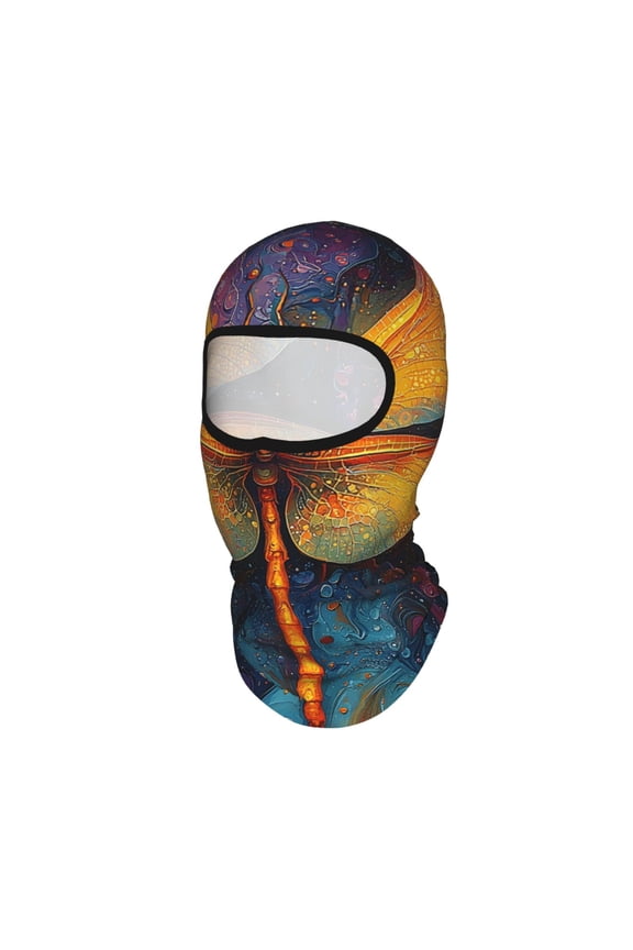 Dragonfly Psychedelic Abstract Unisex Balaclava Ski Mask Full Face Cover for Cold Weather & UV Protection, Breathable Cooling Helmet Liner