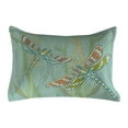 thumbnail image 1 of Dragonfly Quilted Pillowcover, Doodle Style Giant Dragonfly on Lake Bushes Nature Exotic Picture Art, Standard King Size Accent Pillow Cover for Bedroom, 36" x 20", Almond Green, by Ambesonne, 1 of 2
