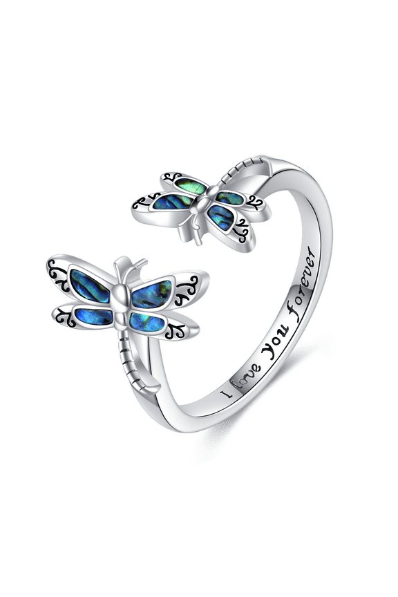 Dragonfly Ring Sterling Silver Thumb Ring Open Rings Jewelry Gifts for Women Men