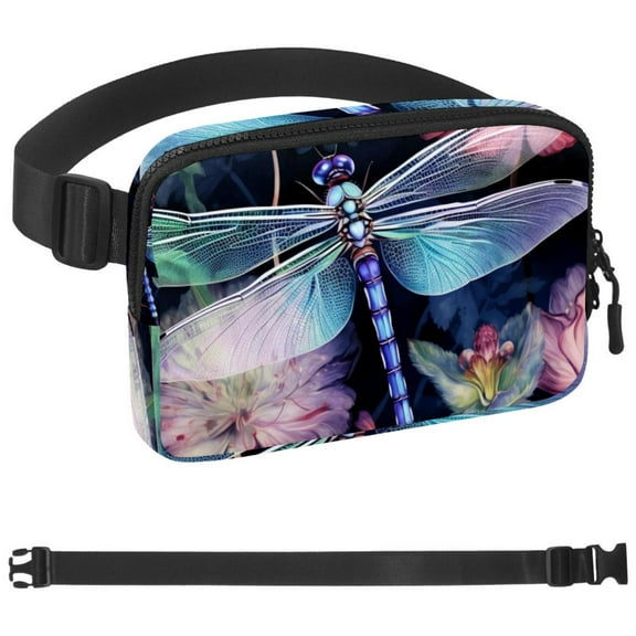 Dragonfly Running Belt Bag,Adjustable Fanny Waist Pack Phone Holder for Walking ,Workouts, Short Hiking for Women Men