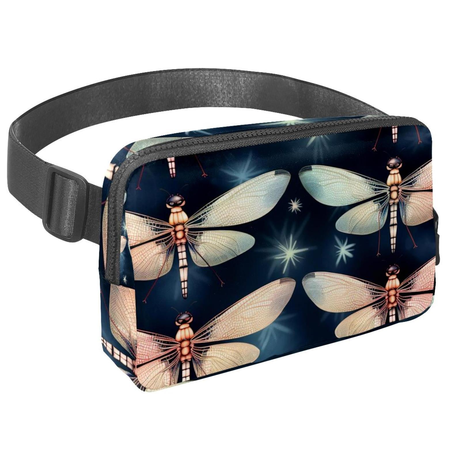 Dragonfly Running Belt Fanny Packs Waist Packs with Extension Strap Unisex Lightweight Adjustable