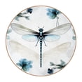 thumbnail image 1 of Dragonfly Set of 6 Cute Round Coasters, Microfiber Leather Drink Coasters for Table, 11x11 cm/4.3x4.3 Inches, Coasters for Home and Office Decor, 1 of 6