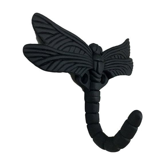 Dragonfly-Shaped Wall-Mounted Clothes Hanger Hook For Door Back Wall Home Single Entrance, Living Room Wardrobe Clothing Coat Hanging With 1X Hook + 5 Screws + 5 Expansion Screws