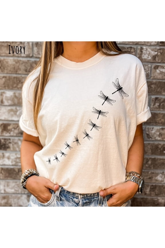 Dragonfly Shirt Nature Shirt Butterfly Shirt Fairycore Shirt Cottagecore Gardening Gift Ga