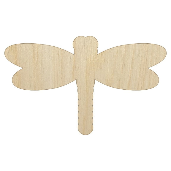 Dragonfly Solid Wood Shape Unfinished Piece Cutout Craft DIY Projects - 4.70 Inch Size - 1/4 Inch Thick
