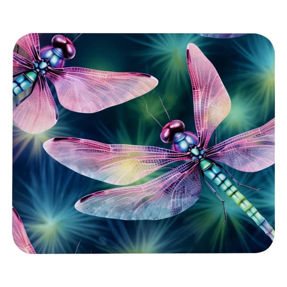 Dragonfly Square Desk Pad Mouse Mat Gaming Mousepad, 8.3x9.8 Inch, Non-Slip Rubber Bottom, Printed, Suitable for Office and Gaming