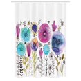 thumbnail image 1 of Dragonfly Stall Shower Curtain, Hello Summer Concept with Cute Dandelion and Dragonfly Figures Be Happy Artwork, Fabric Bathroom Set with Hooks, 54W X 78L Inches, Pink Blue, by Ambesonne, 1 of 1