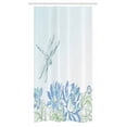 thumbnail image 1 of Dragonfly Stall Shower Curtain, Waterlilies Flowers and Dragonflies Simplistic Design Eco Nature Theme Artwork, Fabric Bathroom Set with Hooks, 36W X 72L Inches Long, Blue Green, by Ambesonne, 1 of 1
