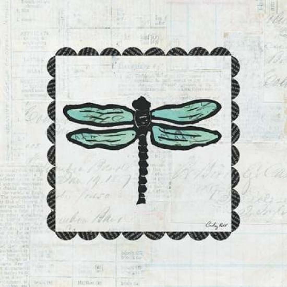 Dragonfly Stamp Canvas Art - Courtney Prahl (24 x 24)