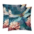 thumbnail image 1 of Dragonfly Stylish Velvet Throw Pillow Covers Inserts Set of 2 for Bed & Chair - Unique Patterns, 16x16, 18x18, & 20x20 Inches for Any Occasion!, 1 of 6