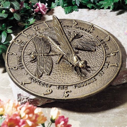 Dragonfly Sundial - French Bronze