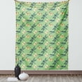 thumbnail image 1 of Dragonfly Tapestry, Random Design of Wild Nature Insects Cabbage Butterflies, Wall Hanging for Bedroom Living Room Dorm Decor, 60"W X 80"L, Petrol Blue Pale Green and Cream, by Ambesonne, 1 of 5
