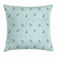 thumbnail image 1 of Dragonfly Throw Pillow Cushion Cover, Hand Drawn Composition of Bugs Perching on Swirled Lines Botany, Decorative Square Accent Pillow Case, 24 X 24 Inches, Purple Pink and Pale Blue, by Ambesonne, 1 of 2