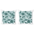 thumbnail image 1 of Ambesonne Dragonfly Throw Pillow Cover 2 Pack, Abstract Daisy Flower, 18", Petrol Blue White, 1 of 2