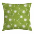 thumbnail image 1 of Dragonfly Throw Pillow Cushion Cover, Sketch Style Dandelion Flower Petals Spring Beauty Nature Blossom Image, Decorative Square Accent Pillow Case, 20 X 20 Inches, Lime Green Cream, by Ambesonne, 1 of 2