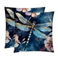 thumbnail image 1 of Dragonfly Throw Pillow - Velvet Pillow Inserts Covers with Unique Patterns - Set of 2 - Available in 16x16, 18x18, 20x20 Inches for Various Occasions, 1 of 6