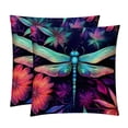 thumbnail image 1 of Dragonfly Throw Pillows Set of 2 with Unique Patterns Covers - Available in 16x16, 18x18, and 20x20 Inches for Various Occasions - Includes Throw Pillow Inserts, 1 of 6