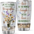 thumbnail image 1 of Dragonfly Travel Coffee Tumblers Insulated Mug Jewelry Cup Wine Drinking Glasses 20 Oz Double Wall Stainless Steel Tumbler Gifts For Women Birthday Travel Home Decorations, 1 of 6