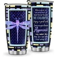 thumbnail image 1 of Dragonfly Travel Tumbler Mug Gifts for Women, Birthday Valentines Gift for Mom Friends Sister - 20oz Stainless Steel Slider Lid Insulated Car Home Office Funny Cup, 1 of 6
