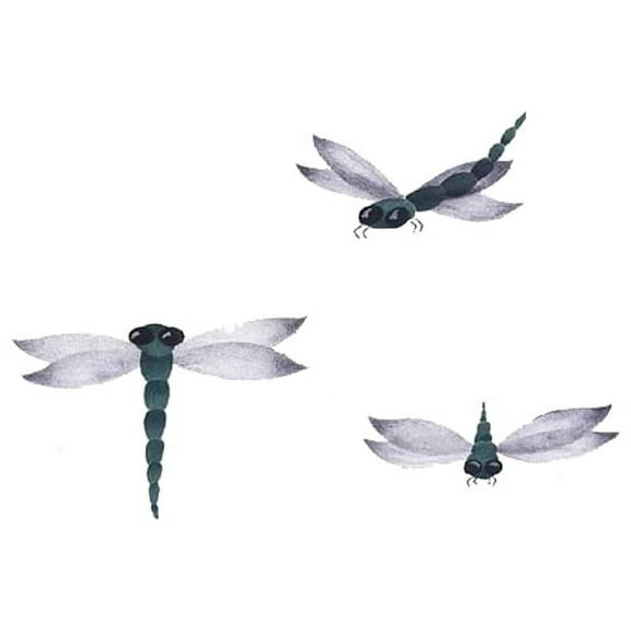 Dragonfly Trio Wall Stencil -E125 by Designer Stencils