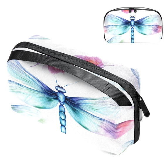 Dragonfly USB Cable Organizer Charger Pouch Hard Drive Cases Oxford Cloth Digital Storage Bag 5.9x9.44x3.14 in Waterproof Electronics Accessories Case