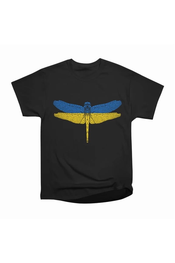 Dragonfly Ukrainian Flag Support Ukraine T-Shirt Tee Gift For Him Merch For Her Apparel Fo