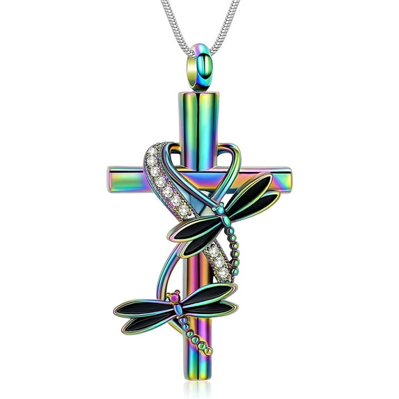 Dragonfly Urn Necklace for Ashes for Men Women Cremation Jewelry Ashes Necklace Pendent for Human Pet Stainless Steel Keepsake Memorial Urn Lockets