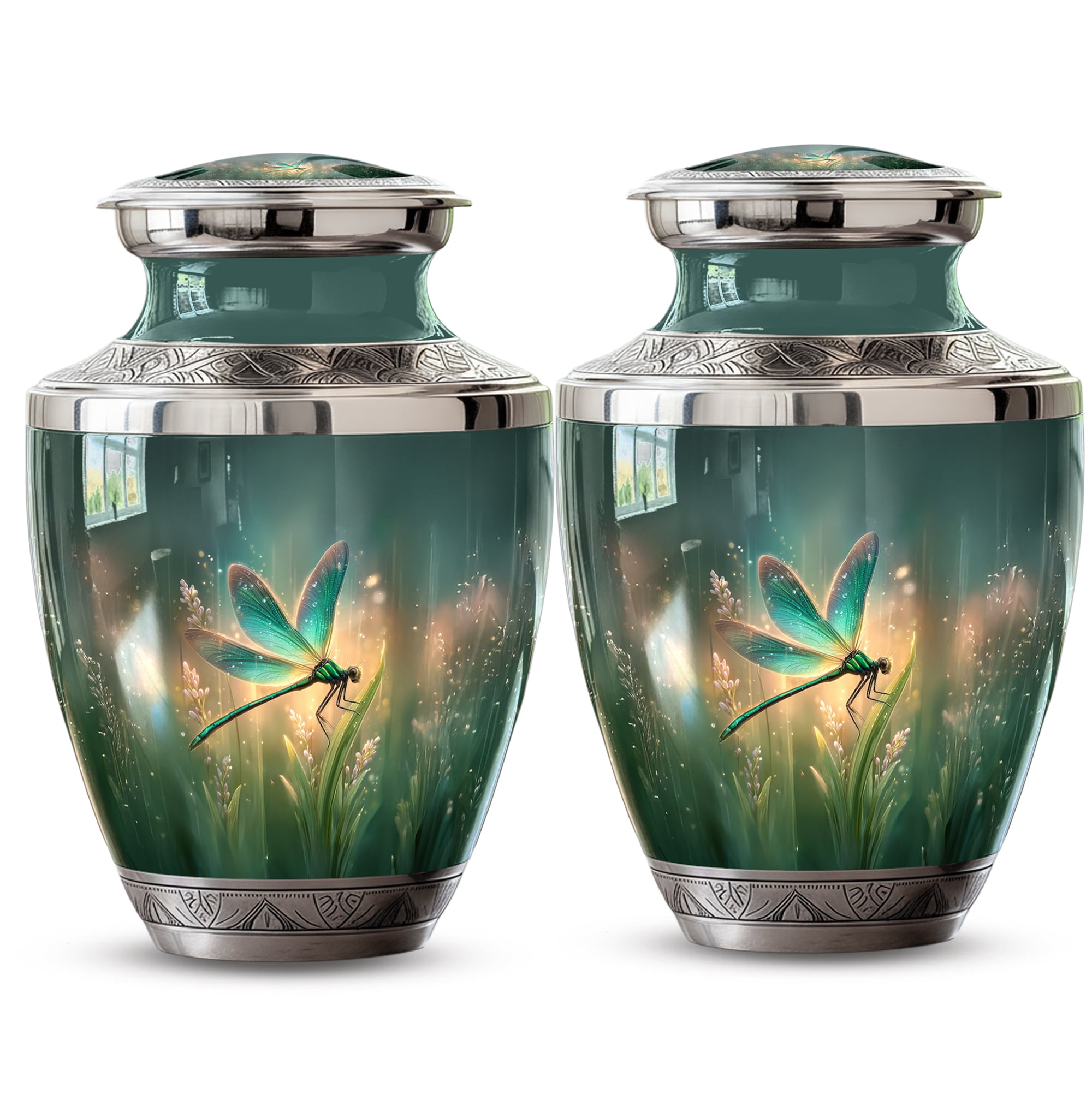 Dragonfly Urns For Human Ashes Adult Female - Small Cremation Urns For Women - Dragonfly Urn For Ashes For Men - Funeral Urn For Mom ( Size:- 3 Inch 2pc )